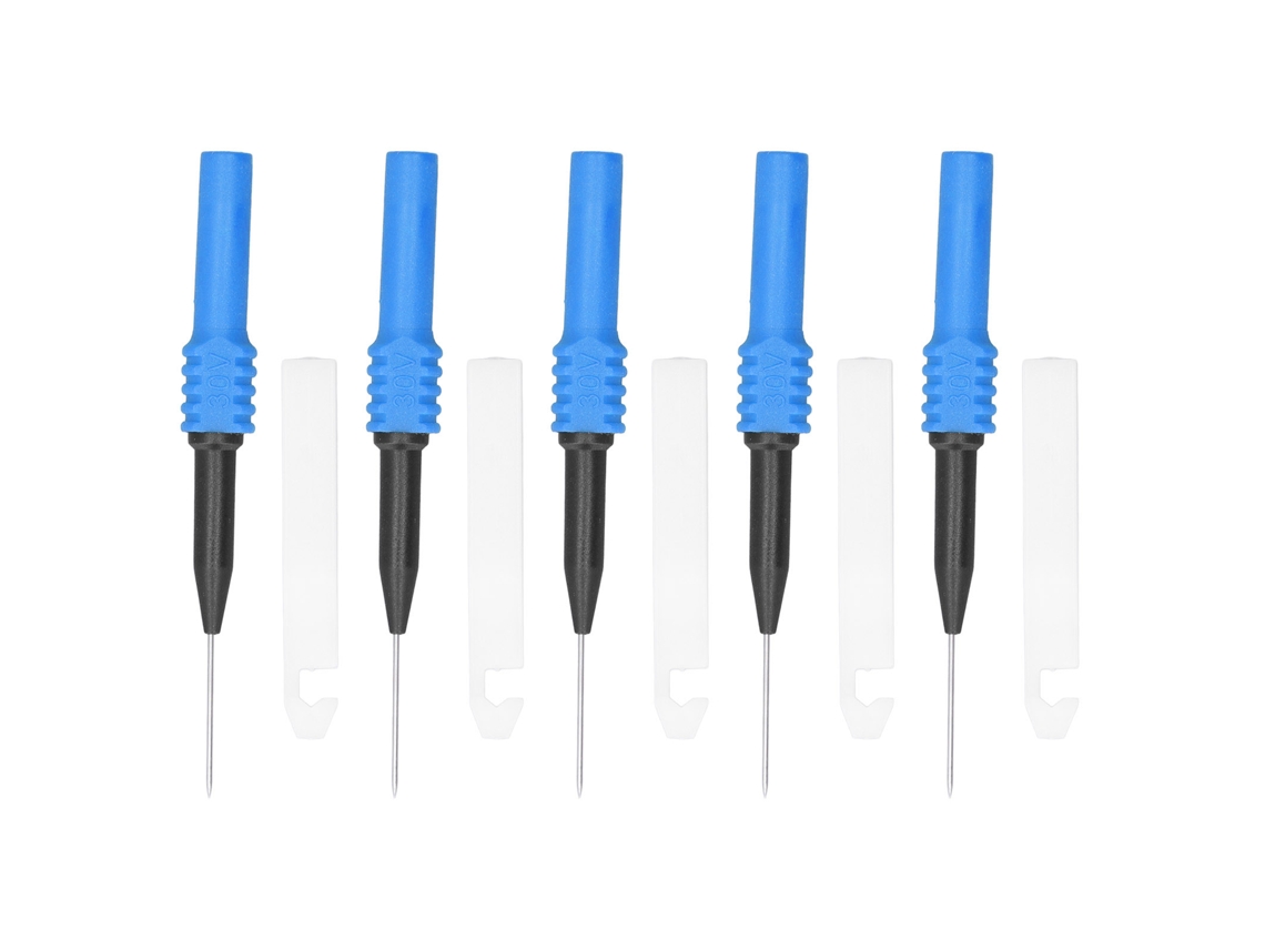 Yuru 5pcs Sonda de Teste Agulha Perfuro 0.7mm com Bainha Kit Acessório para Multímetro Azul