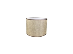Abajur Cilíndrico Feito De Tecido Linho Artesanal Para Luminária Mesa, Pendente Ou Piso (tamanho Café, Diâmetro 33 Cm X Altura 23-aquaforge