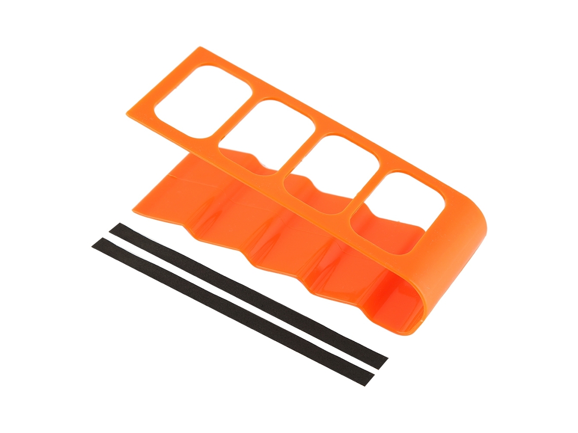Prateleira organizadora de controles remotos, celular, VCR, DVD, TV em plástico para mesa laranja S/MARCA