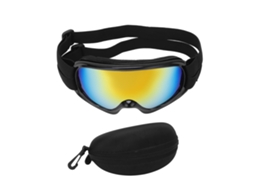 Óculos de Sol para Cães, Proteção Contra Raios UV, Elegantes, Confortáveis ​​e Refinados, para Pequenos Animais de Estimação, Preta Armação e Lentes