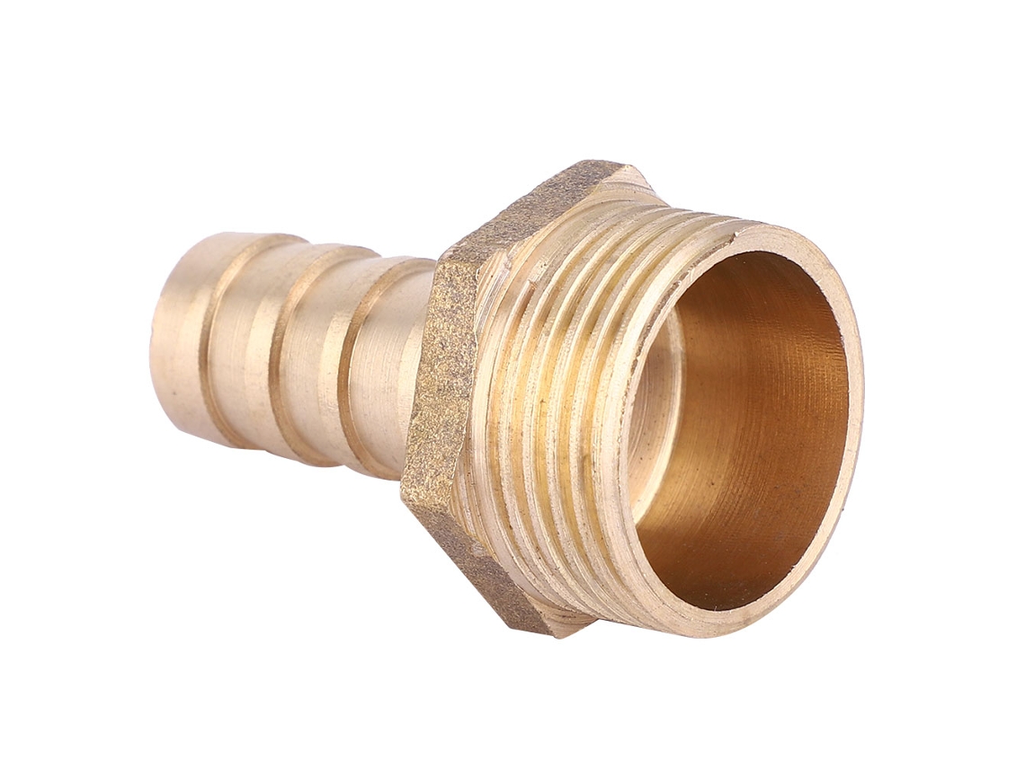 Conector Reto Rosca Macho Latão Bsp 5 Unidades