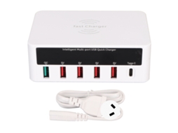 Estação de Carregamento Rápido Usb Sem Fio 6 Portas 50w | S/MARCA