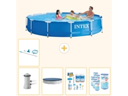 Intex Piscina Com Estrutura Redonda - 366x76 Cm - 6-peças Scb21