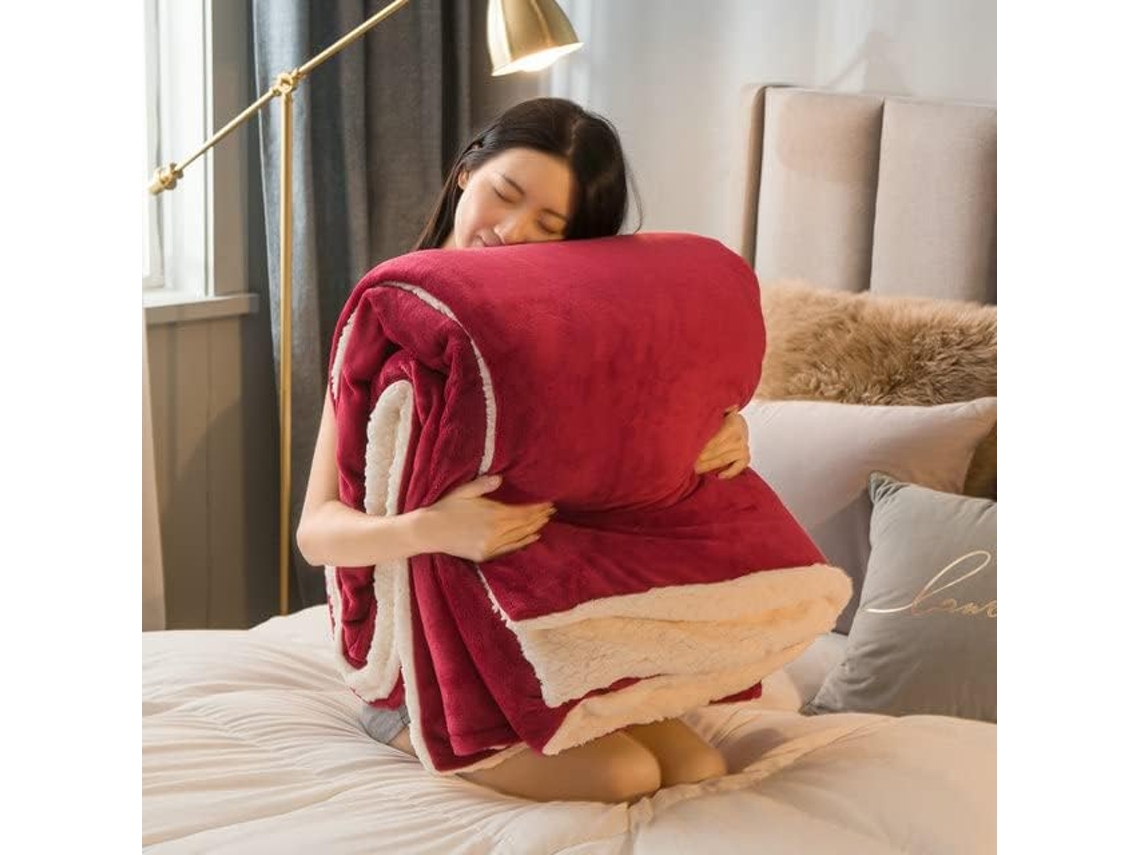 Cobertores de Inverno para Cama Lã Cor Sólida Mantas Grossas e Quentes Adultos Sofá Super Macios Capas Edredom