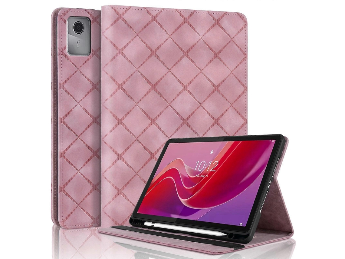Capa De Couro Com Relevo Em Losango Para Tablet Lenovo Tab M11 / Xiaoxin Pad 11 2024