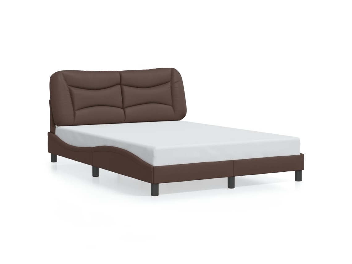 Bed Frame, Bed Frames Vidaxl Marrom Couro Artificial (120 X 200 Cm)