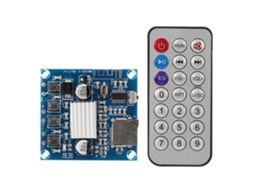 Placa de amplificador digital de dois canais, Bluetooth, cartão de memória, 15W+15W S/MARCA