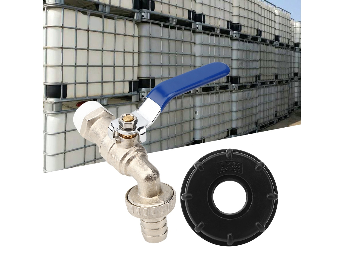 Adaptador De Tanque Ibc Laxiscreed Compatível Com Torneiras De Jardim Para Ligação De Mangueiras