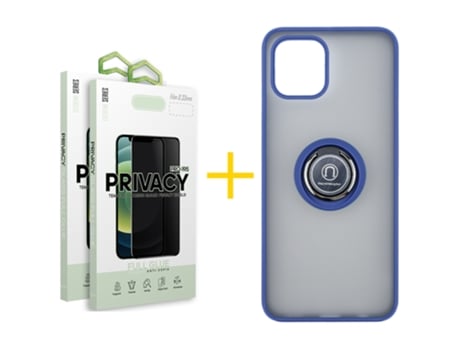 Conjunto De Películas De Ecrã Gel Ring Para Iphone 16 Pro Max Gandy Vidro Temperado Azul (2un)