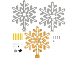 Kit De Luminária Noturna Floco Neve Diy Com Dimmer Toque Lâmpada Led