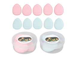 10 Pcs Esponjas De Maquillaje Para Dedos Suaves Y Elásticas Puff De Maquillaje