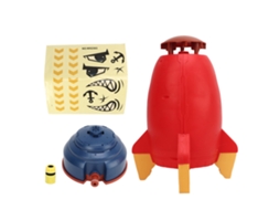 Brinquedo De Água Lançador De Spray Voador Giratório 360° Para Jardim Vermelho