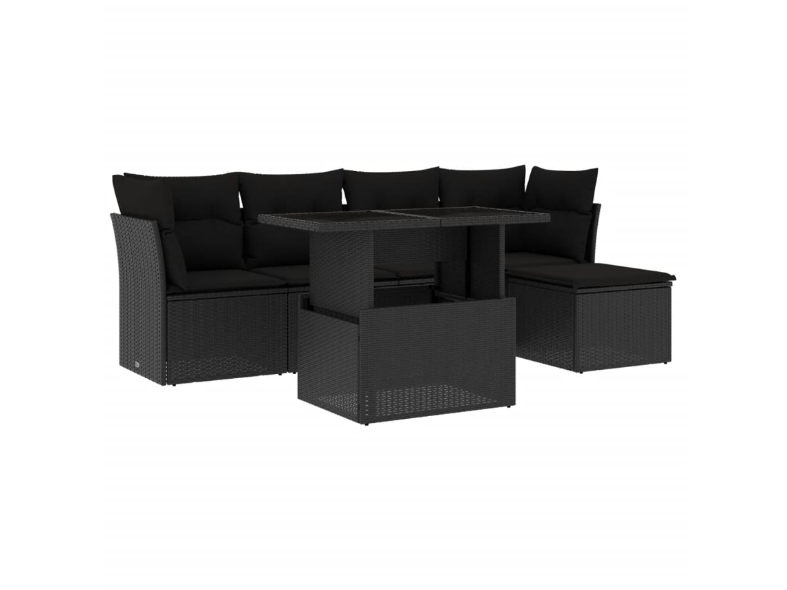 Garden Sofa Set, Garden Sofa Sets Vidaxl Preto Rattan / Vime (n/a)