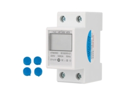 Medidor elétrico monofásico, 220V, 5A, DIN rail, 2 fios, kWh
