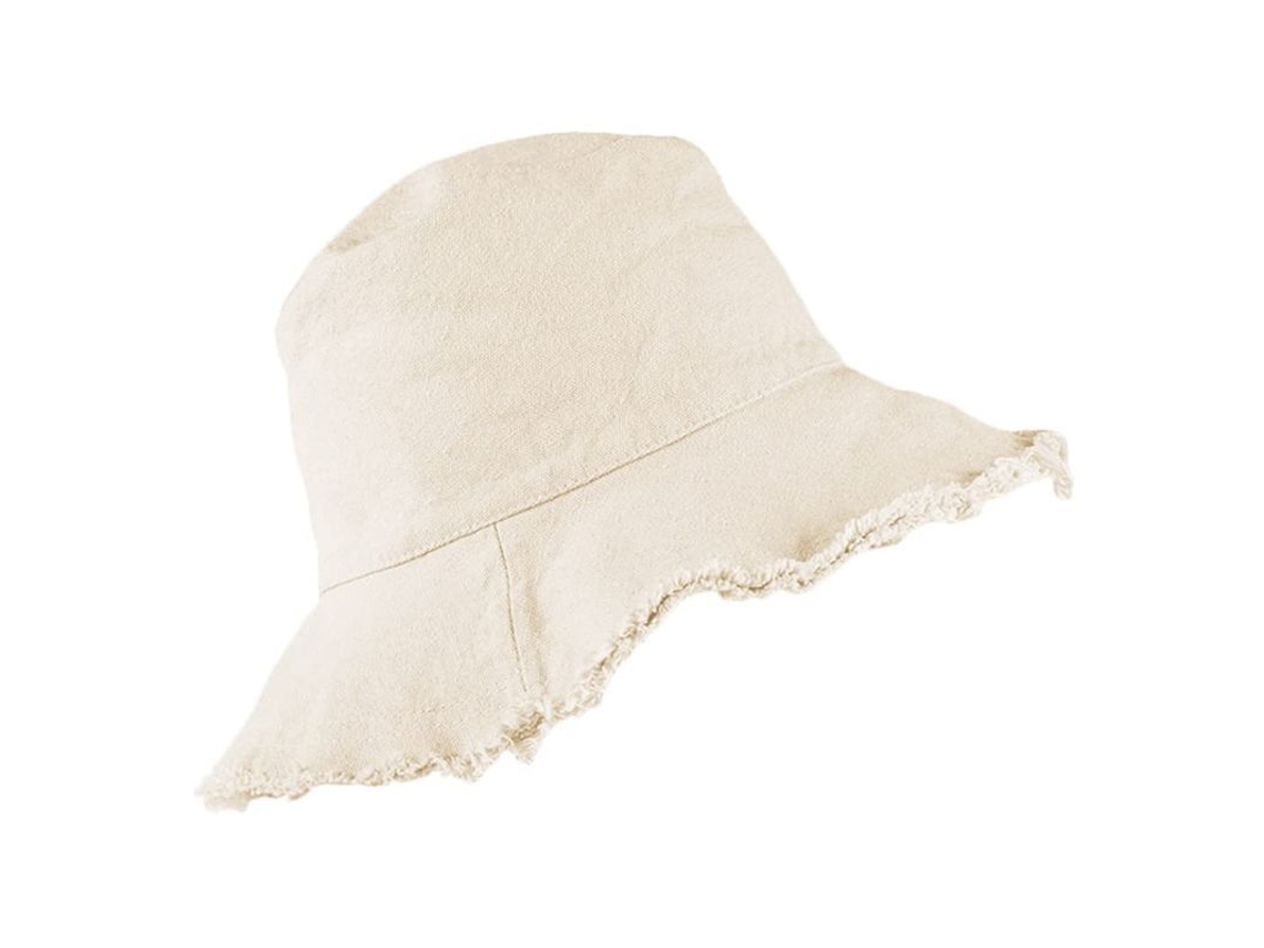 Sombrero Bucket De Algodón Lavado Desgastado Protector Solar De Borde Ancho Para Verano Playa