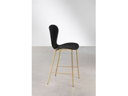 Sklum Pacote Com 4 Bancos Altos Uit Poliéster    Dourado      ↑65 Cm             Polipropileno Preto                               Polipropileno