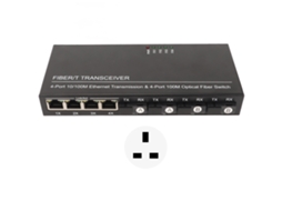 Aetheria switch de Fibra Sfp 8 Portas 10/100m Adaptável Led Plug And Play Ethernet Óptico Uk Plug