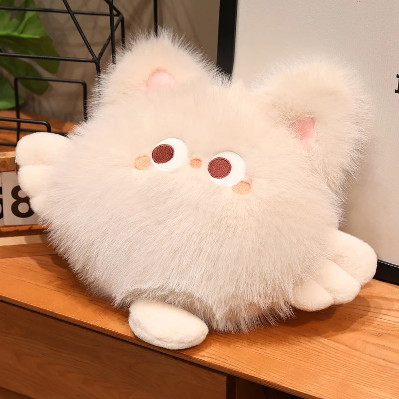 Almofada para Adulto, Almofada de Assento, Almofada de Encosto, Gato Anjo MDUG (marrom Claro, 40 Cm)