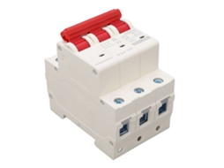 Disjuntor DC miniatura para sistemas solares fotovoltaicos (montagem em trilho DIN, capacidade segmentada)