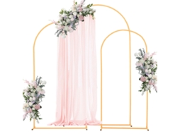 Suporte De Arco Metálico Para Fundo De Casamento De 2,2/2/1,8 M 3 Unidades Vevor