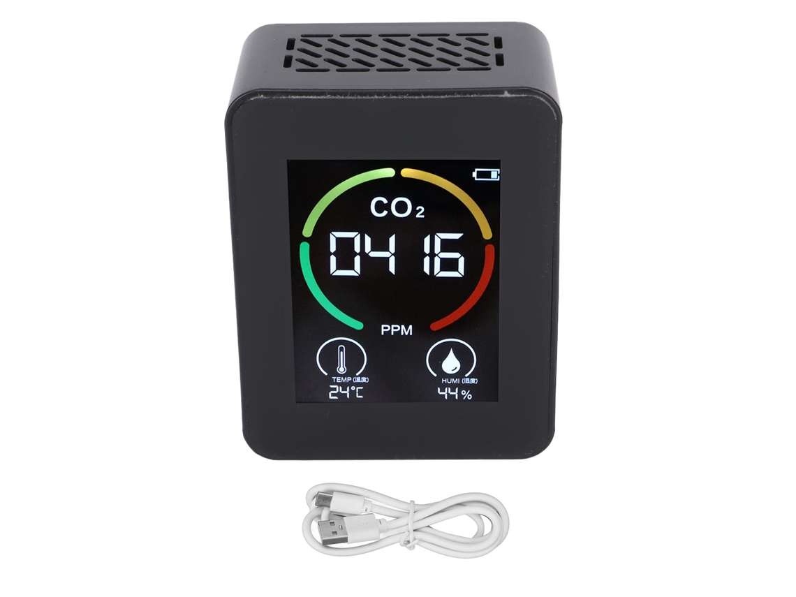 Monitor de ar com detecção de temperatura, umidade e CO2 EOOCOO
