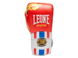 Luvas de Boxe de Couro Artificial Thai Style Vermelho 10 Ozleone1947