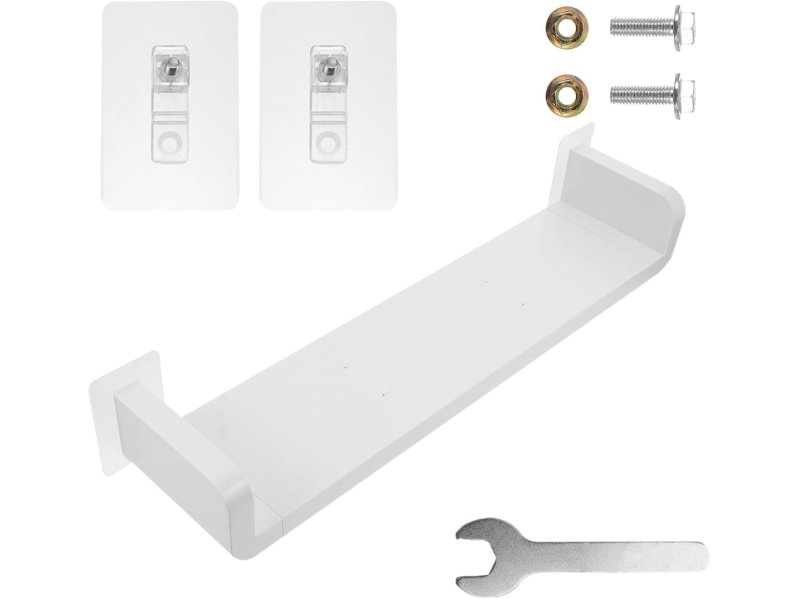 Prateleira De Parede Beauvorty, Suporte De Parede Sem Furos, Em Formato De U, De Plástico Branco, Para Banheiro E