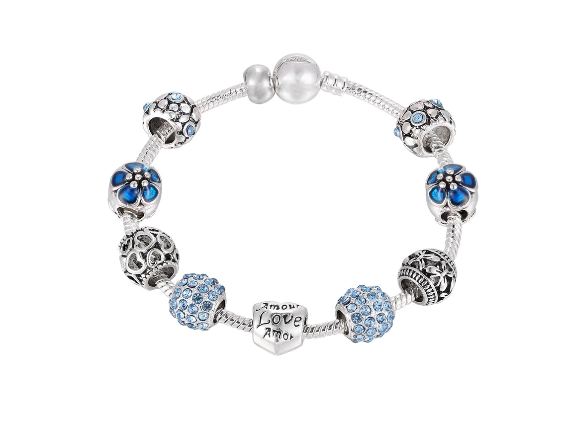 Pulseira De Cobre Decoração Com Coração E Flor