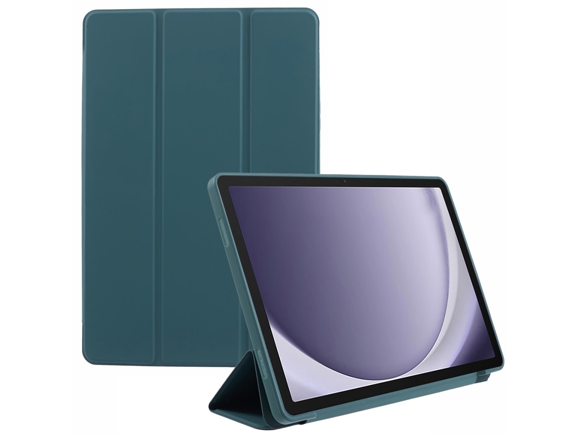 Capa Dobrável Em Tpu Para Samsung Galaxy Tab A11+-verde Escuro