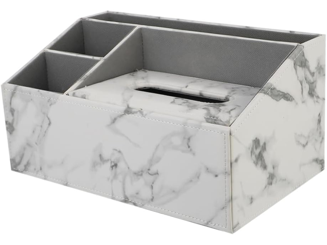 Caixa A De Mármore, Peça Única, Para Lenços De Papel E Organização De Mesa, Colorida, Escritório. Gokoco