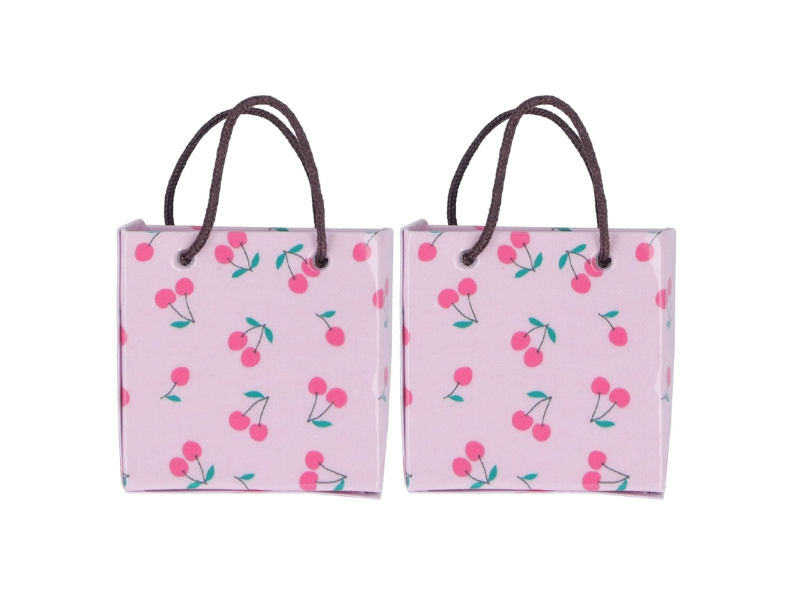 Primerox 2pcs Sacos de Papel de Compras Miniatura 1:12 para Casinha de Bonecas Acessórios