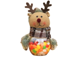 Laxiscreed Caixa De Armazenamento De Natal Com Rena, Boneco De Neve E Doces Para Decoração Festiva