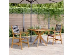 Vidaxl 3 Pcs Conjunto De Jantar Para Jardim Madeira De Acácia Maciça