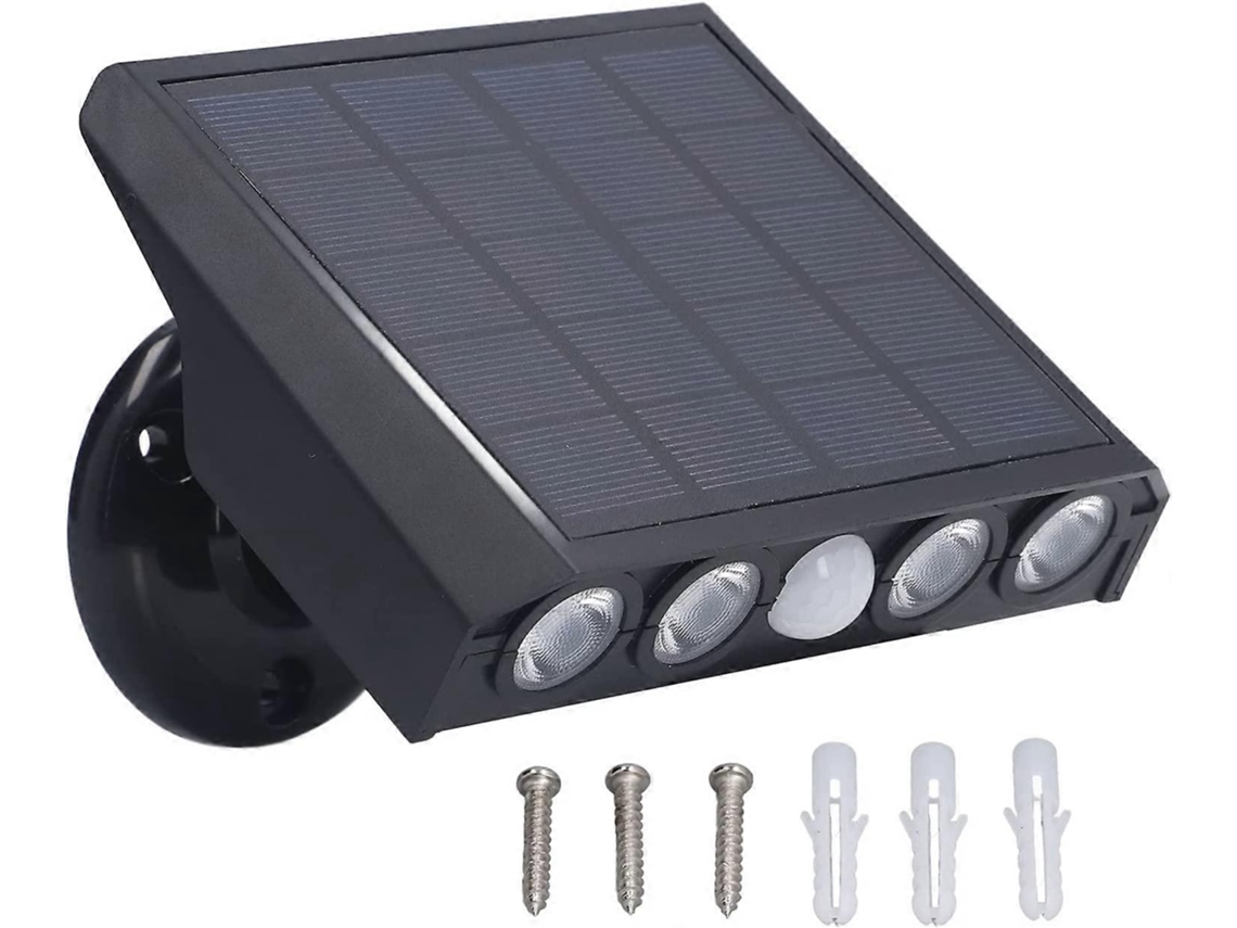 Rebe lâmpadas Solares Exteriores, Luz de Parede Solar Ip65 Impermeável 360 Ajustável com 3 Modos e Ângulo Amplio de 120 Graus