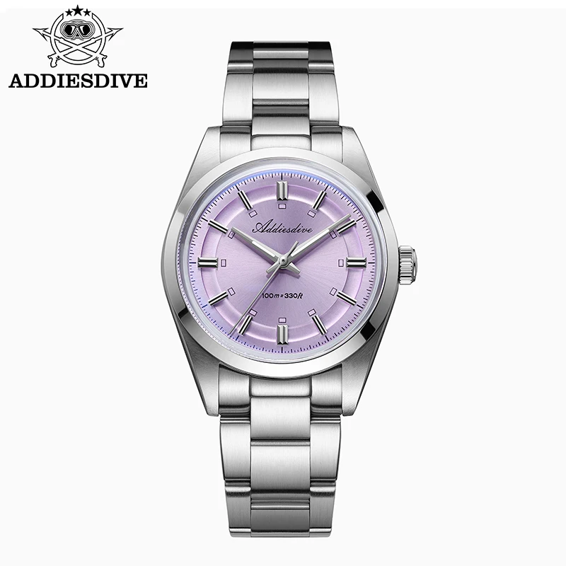 (roxo) Relógio Feminino De Luxo De 36 Mm, Luminoso, Resistente À Água Até 10 Bar.