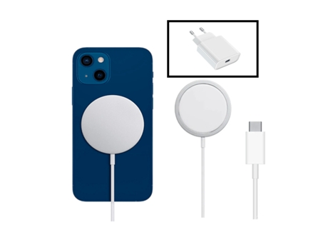 Carregador Base Type-C Fastcharge Wireless para iPhone 13 Mini PHONE CARE Magnética Branco
