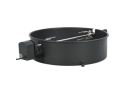 Vidaxl Conjunto Espeto Giratório Para Churrasqueira 57 Cm Preto