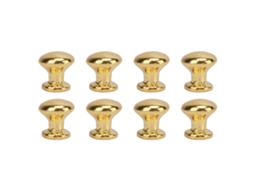 Mali 8pcs Alças de Porta de Casinha de Bonecas Miniatura Metal 1:12 Cabeça Redonda Dourado