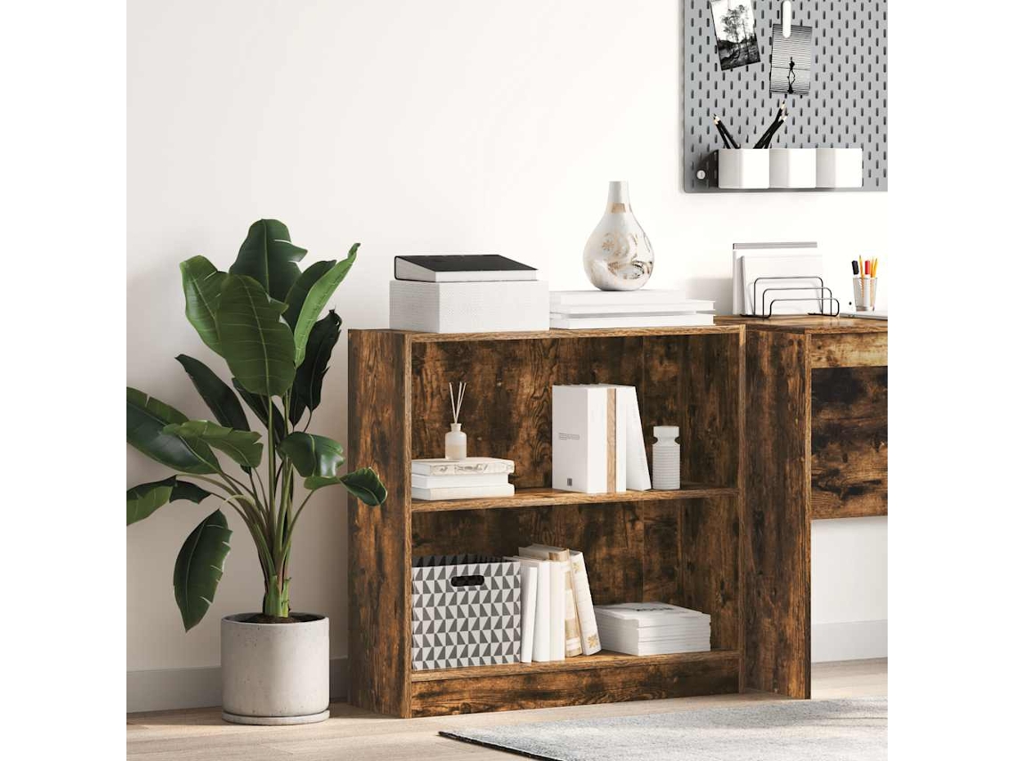 Vidaxl Estante 80x24x76 Cm Derivados De Madeira Carvalho Fumado