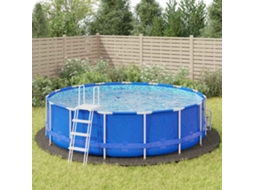Vidaxl Pano Para Chão De Piscinas Ø550 Cm Poliéster Geotêxtil Cinza