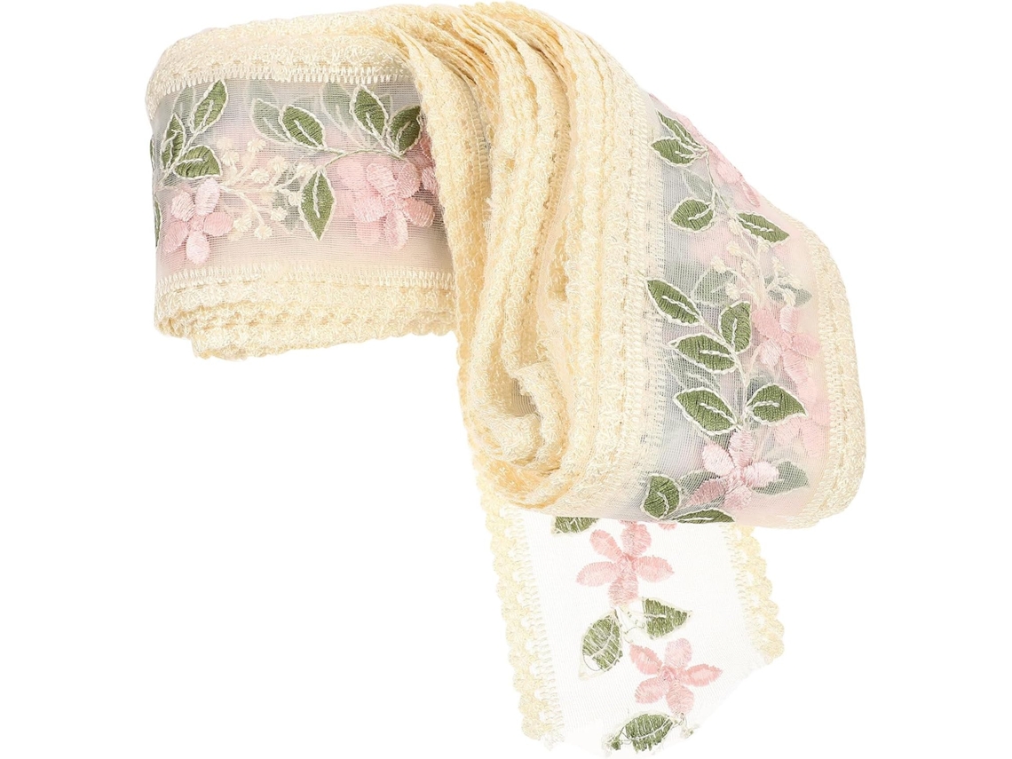 15 Jardas de Fita Renda Floral Algodão. Decorativa para Artesanato e Decoração Casamentos. Ideal CHABERLU