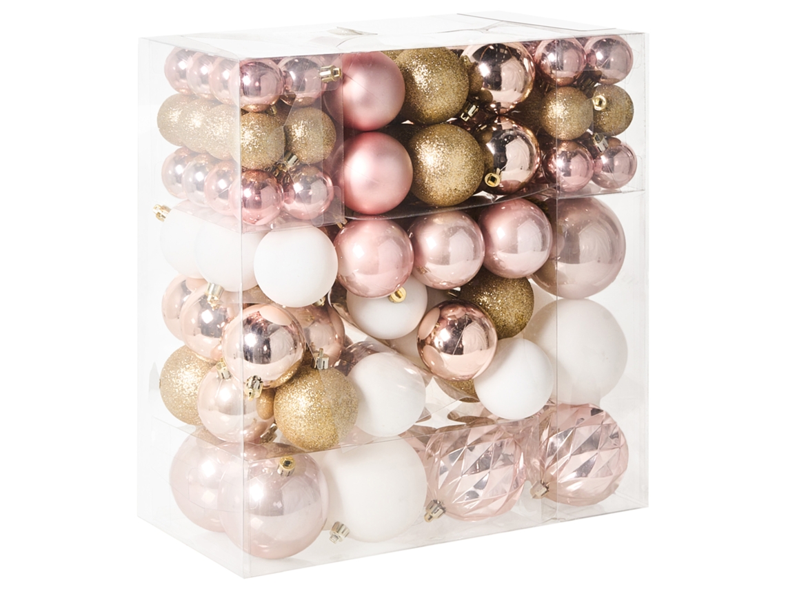 Conjunto De 114 Bolinhas Gjende Rosa Beliani