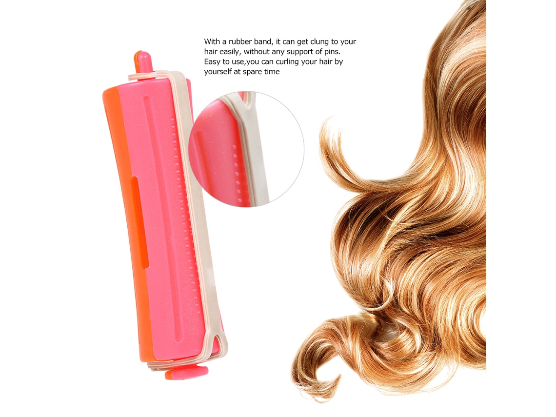 2026 6 Varillas de Onda Fría para Cabelo com Borracha Elástica, Rodillos de Cabelo para Ondas e Perm, Ferramenta de Cabeleireiro para Diy