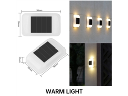 Luzes Led Solares Para Exteriores Para Decoração De Jardim E Rua Luminária De Parede Amorfa De Concha Branca SUNNY SPACES