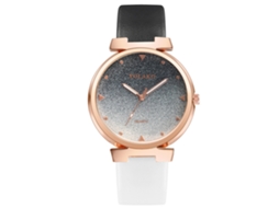 Relógio de Pulseira Feminino Yolako Mostrador Degradê Pulseira Pu Moda Casual