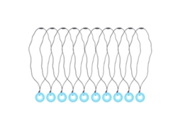 Primerox 10pcs Colar Sensorial de Mastigação Silicone Macio para Crianças Azul Escuro