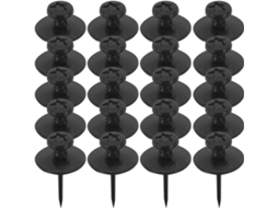 Conjunto De 30 Tachinhas Em Formato Estrela, Feitas De Liga Zinco Preta