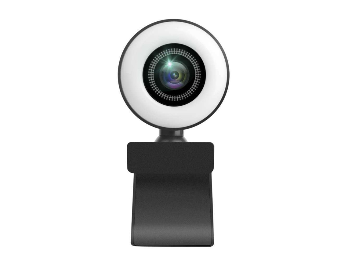 Webcam para Pc de Alta Clareza 1080P/2K Usb Câmera Web para Computador com Microfone de Luz de Preenchimento de Anel para Transmissão Ao Vivo-Versão