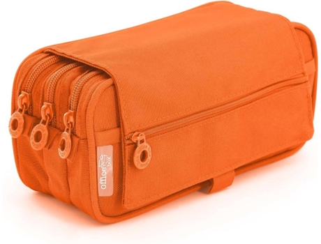 Estojo Escolar OFFICEBOX Escolar (Poliéster - 22 x 11 x 9 cm - Laranja)