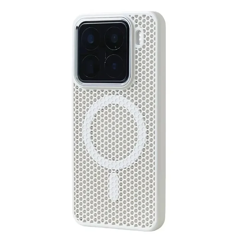 (branco Redmi K70 Ultra) Capa Protetora Para Lente Da Câmera Com Carregamento Sem Fio, Dissipação De Calor Em Malha Tipo Colmeia.